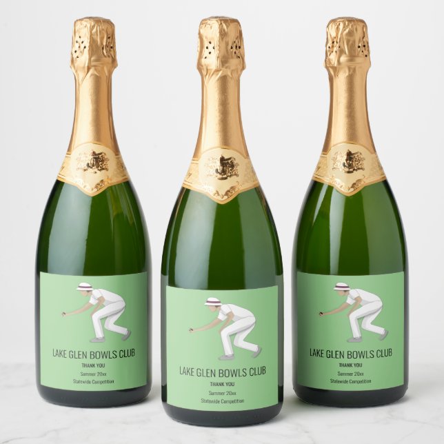 Étiquettes Pour Bouteilles De Vin Mousseux Pelouse Bowls (Bouteilles)