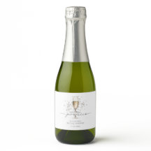 Perles Élégantes & Faveur de Mariage Prosecco Vin