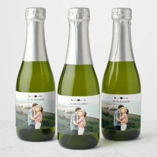 Étiquettes Pour Bouteilles De Vin Mousseux Photo légère   FIANÇAILLES   Mini Laboratoire Vin 