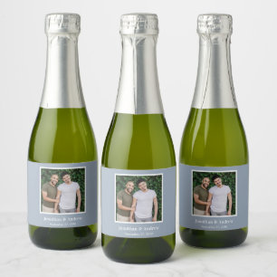 Étiquettes Pour Bouteilles De Vin Mousseux Photo Mariage LGBTQ