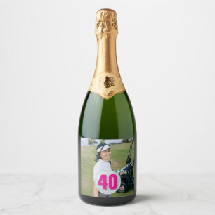 Étiquettes Pour Bouteilles De Vin Mousseux PINK LADY Birthday Golf Bash !