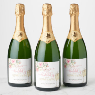 Étiquettes Pour Bouteilles De Vin Mousseux Pop the Bubbly, elle prend un hubby