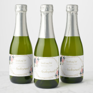 Étiquettes Pour Bouteilles De Vin Mousseux Proposition d'aide d'État géométrique en or floral