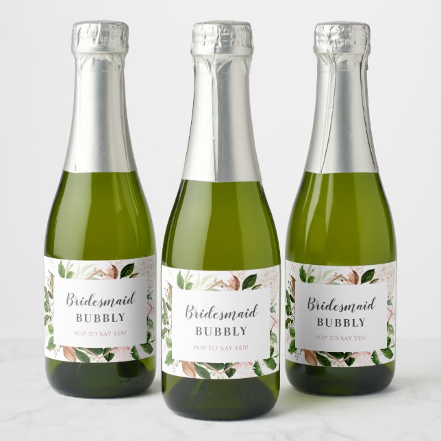 Étiquettes Pour Bouteilles De Vin Mousseux Proposition de la mariée Bubbly (Bouteilles)