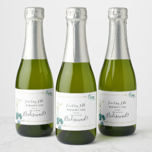 Étiquettes Pour Bouteilles De Vin Mousseux Proposition de la servante verte tropicale Gold Fl