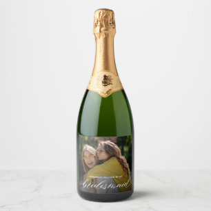 Étiquettes Pour Bouteilles De Vin Mousseux Proposition Élégante d'aide-mémoire photo