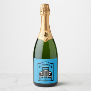 Étiquettes Pour Bouteilles De Vin Mousseux Quadragénarien Joyeux Anniversaire Sur La Colline
