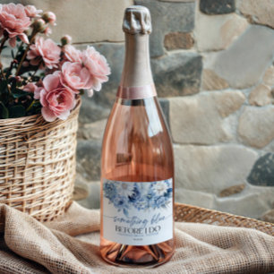 Étiquettes Pour Bouteilles De Vin Mousseux Quelque chose de bleu avant de faire la fête de do