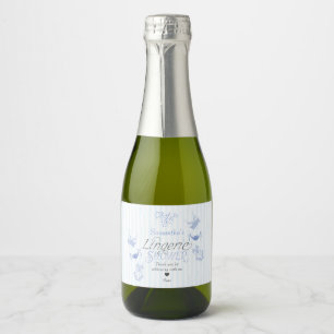 Étiquettes Pour Bouteilles De Vin Mousseux Quelque Chose de Bleu Prépa Dentelle Lingerie Réce