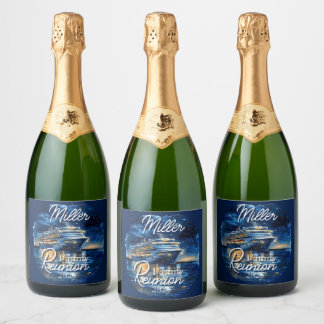 Étiquettes Pour Bouteilles De Vin Mousseux Réunion familiale de paquebots de croisière person