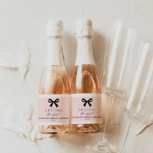 Étiquettes Pour Bouteilles De Vin Mousseux Rose Elle se marie