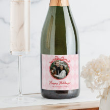 Ruban fantaisiste rose et rouge Joyeuses Fêtes