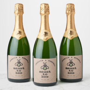 Étiquettes Pour Bouteilles De Vin Mousseux Rustique Signifie Être Mariage