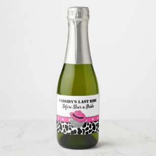 Étiquettes Pour Bouteilles De Vin Mousseux Sa Dernière Virée Disco Cowgirl Enterrement de Vie