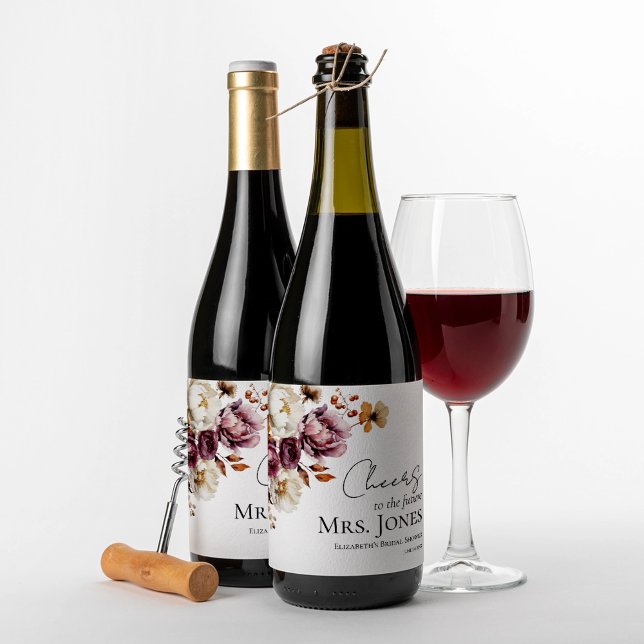 Étiquettes Pour Bouteilles De Vin Mousseux Salutations pour les futures mères | Fête des mari (Créateur téléchargé)