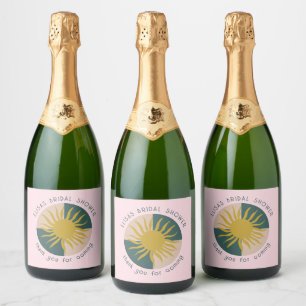 Étiquettes Pour Bouteilles De Vin Mousseux Seaside Soiree Fête des mariées Moderne Cute CUSTO