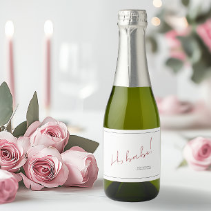 Étiquettes Pour Bouteilles De Vin Mousseux Simple Galentine's Day Minimaliste Chic Script