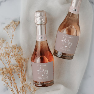 Étiquettes Pour Bouteilles De Vin Mousseux Sip Sip Hooray Bachelorette Party Favoriser