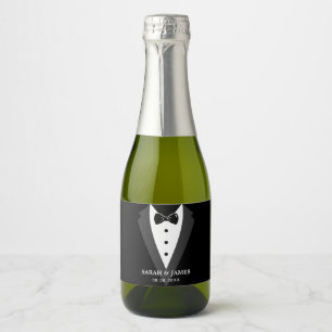 Étiquettes Pour Bouteilles De Vin Mousseux Soirée de mariage Bouteille de vin mousseux