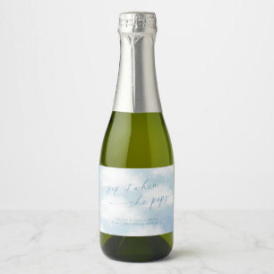 Étiquettes Pour Bouteilles De Vin Mousseux Sur Cloud 9 Pop It When She Pop Baby shower