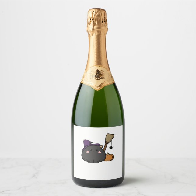 Étiquettes Pour Bouteilles De Vin Mousseux T-shirt Halloween surdimensionné (Devant)