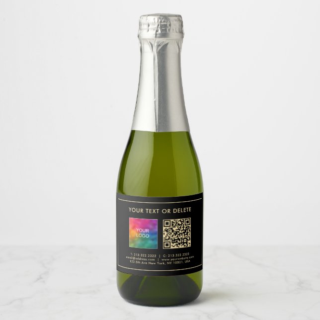 Étiquettes Pour Bouteilles De Vin Mousseux Téléchargez votre logo d'entreprise Mini (Devant)