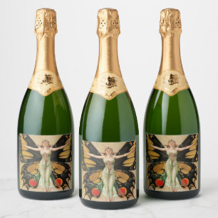 Étiquettes Pour Bouteilles De Vin Mousseux The Flapper, 1922 par Joseph Christian Leyendecker