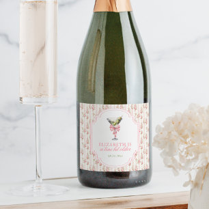 Étiquettes Pour Bouteilles De Vin Mousseux 'Tini Bit Ancien Martini Coquette Anniversaire