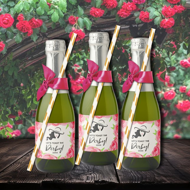 Étiquettes Pour Bouteilles De Vin Mousseux Toast le Derby ! (Let's Toast the Derby! Mini Sparkling Wine Labels)