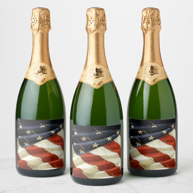 ÉTIQUETTES POUR BOUTEILLES DE VIN MOUSSEUX TRUMP (Bouteilles)