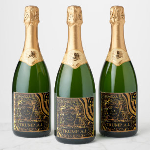 ÉTIQUETTES POUR BOUTEILLES DE VIN MOUSSEUX TRUMP
