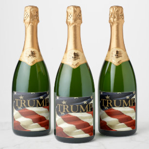 ÉTIQUETTES POUR BOUTEILLES DE VIN MOUSSEUX TRUMP