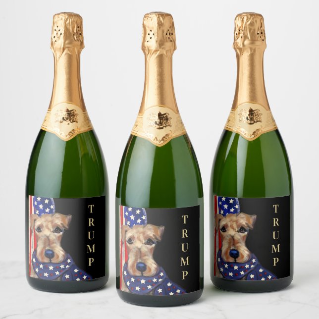 ÉTIQUETTES POUR BOUTEILLES DE VIN MOUSSEUX TRUMP 2024 (Bouteilles)