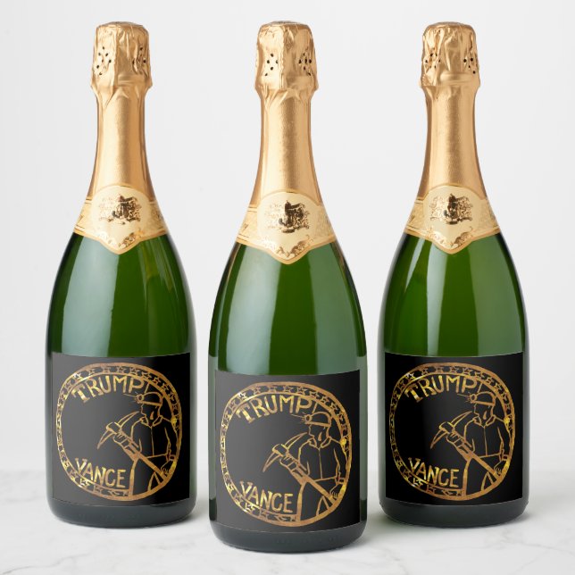 ÉTIQUETTES POUR BOUTEILLES DE VIN MOUSSEUX TRUMP 2024 (Bouteilles)