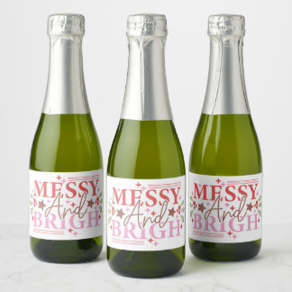 Étiquettes Pour Bouteilles De Vin Mousseux Un cadeau de Noël malicieux et brillant