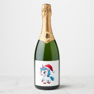 Étiquettes Pour Bouteilles De Vin Mousseux Unicorns Christmas_Santa Claus Unicorn Tank Top (1
