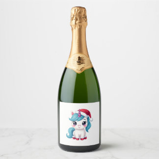 Étiquettes Pour Bouteilles De Vin Mousseux Unicorns Christmas_Santa Claus Unicorn Tank Top (3