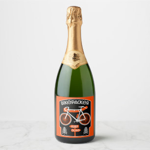 Étiquettes Pour Bouteilles De Vin Mousseux Vélo de randonnée à vélo