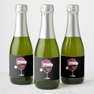Étiquettes Pour Bouteilles De Vin Mousseux Verre à vin rouge Noël drôle de Noël Xmas
