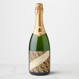Étiquettes Pour Bouteilles De Vin Mousseux Vingt-troisième anniversaire Mariage, Topaz,