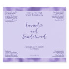 Violet avec mauve feuille de cosmétique bouteille 