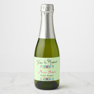 Étiquettes Pour Bouteilles De Vin Mousseux Vive la Mariée Fête de Séparation Mexicaine pour l