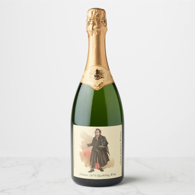 Étiquettes Pour Bouteilles De Vin Mousseux Whackford Squeers, Kyd, Dickens Nicholas Nickleby (Devant)