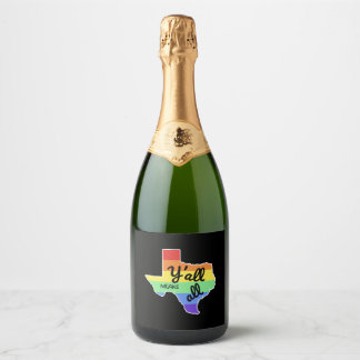 Étiquettes Pour Bouteilles De Vin Mousseux Y'all Means Y'all Design pour la fierté LGBT+ Texa