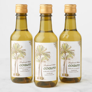 Étiquettes Pour Bouteilles De Vin Palme tropicale Coquito Coconut