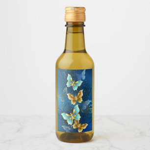 Étiquettes Pour Bouteilles De Vin Papillons d'or