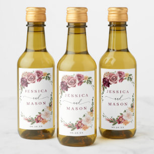 Étiquettes Pour Bouteilles De Vin Pays Boho Mariage rustique Faveurs Mini
