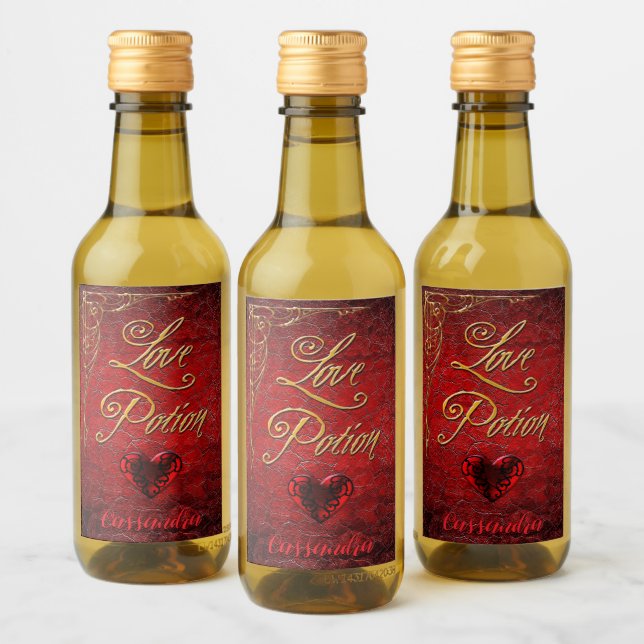 Étiquettes Pour Bouteilles De Vin Potion d'amour de Goth Whimsical (Bouteilles)