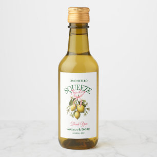 Étiquettes Pour Bouteilles De Vin Pressez le jour Mini Limoncello Mariage