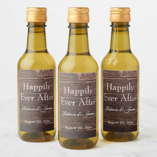 Étiquettes Pour Bouteilles De Vin Rustic Grange Heureusement Jamais Après Mariage Fa